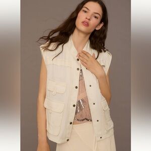 Anthropologie Silky Utility Vest, size S